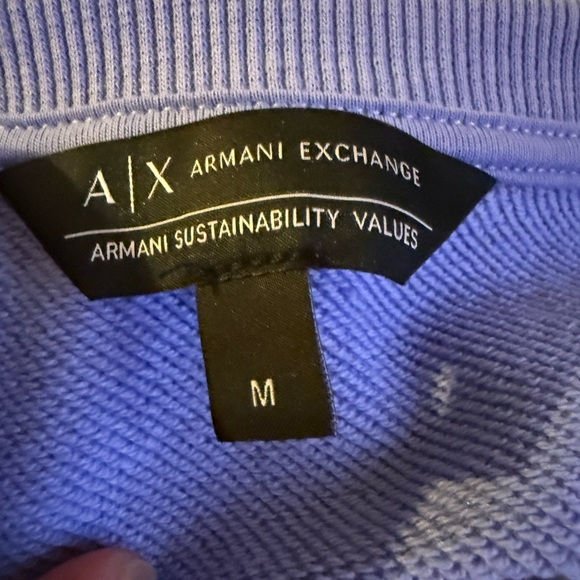 Armani Exchange Cursive Logo Sweatshirt Dress A/X lavender Size M NWOT - Picture 7 of 7
